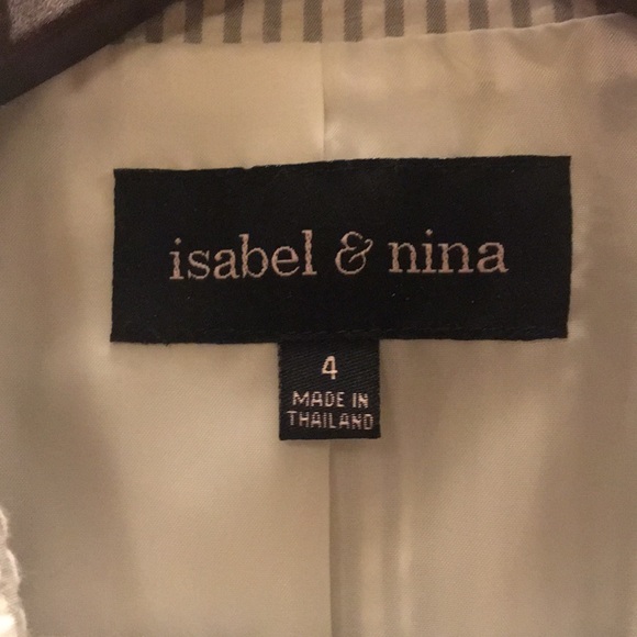 Isabel & Nina Striped Suit Jacket and Pants Size 4 - Picture 5 of 6
